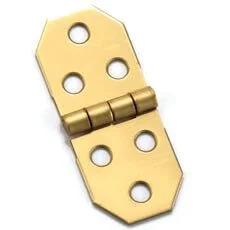 Solid Brass Miniature Decorative Hinge for Small Boxes and Craft Projects National Hardware Three Quarter Inch Long by One and Thirteen Sixteenths Inch Open Pair Solid Brass Finish