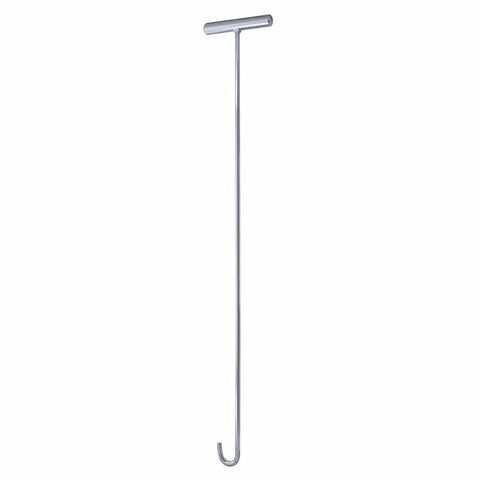 Heavy Duty Chrome Plated 5th Wheel Pin Puller with Solid Steel Rod and Five Inch Handle, J-Hook Design, 31 Inch Length