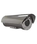 Rock Solid Explosion Proof 2Mp Security Camera With Straight Up 32x Zoom Lens And Built In Fiber Optics featuring a stainless steel casing.