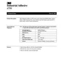 Technical data sheet for 3M Black heat resistant industrial adhesive 4799 - brushable liquid for metals, composites, ceramics.