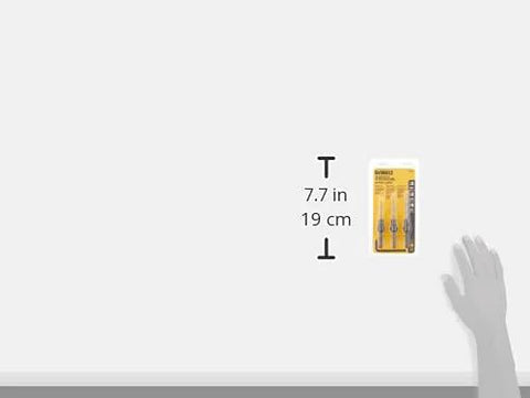 DEWALT 3-piece countersink drill bit set (#6, #8, #10) in yellow packaging