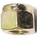 Close-up of a lock nut from Four Pack Heavy Duty Wheel Bolts With Lock Nuts For Mower Decks Fits 137644 193406 532193406 184219