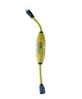 Straight Up Reliable Gfci Portable Extension Cord With 50 Ft Heavy Duty Cable displaying inline auto reset switch and connectors.