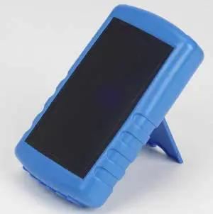 Knockout Pack Of Three Black Abs Project Boxes For Diy Electronics And Circuit Prototyping Featuring Smooth Flush Tops No Sweat Snap Battery Doors And Compact Hand Held Fit For Stress Free Builds And Sweet Setups, blue color, upright position.