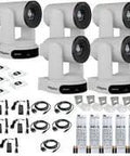 5 Pack Move 4K PTZ Camera Package Delivers Badass 30x Zoom And Auto Tracking Action White Bundle With 5 Wall Mounts.