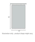 Semi Sheer Linen Textured Curtains 52x84 Inches, 2 Panel Set, Light Glare Filtering Drapes For Living Room, Bedroom, And Dining, Beige, Large Window Decor, Easy Hang With Rod Pocket And Back Tabs, illustrating dimensions of 52x84 inches.