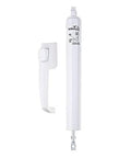 Corrosion Resistant Screen Door Hardware Kit With Pneumatic Closer And Push Button Latch For Out Swinging Doors White