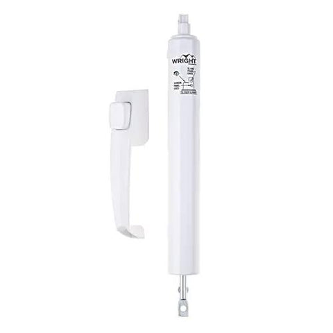 Corrosion Resistant Screen Door Hardware Kit With Pneumatic Closer And Push Button Latch For Out Swinging Doors White