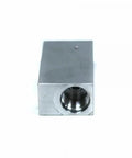 Aluminum bleed-down catcher body block with front circular bore for waterjet cutting machine spare part