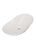 Bathroom Sink Modern Minimalist Art Basin Hotel Bathroom Ceramic Above Counter Basin Balcony Single Basin Bathroom Cabinet Wash Basin Bathroom Sink Vessel, white ceramic oval vessel sink top view.