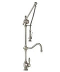 Heavy Lifter Traditional Gantry Pull Down Kitchen Faucet In Slick Graphite Finish Drops Straight Into Your Sink Setup serving classic design.