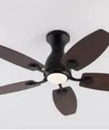 Ceiling Fan with Light and Remote for Bedroom Living Room Modern Black 45W, featuring five dark blades and central light.