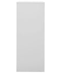 Lockable Metal File Cabinet With Doors And Drawers In White for Home Office Garage Storage Secure Steel Cabinet front view