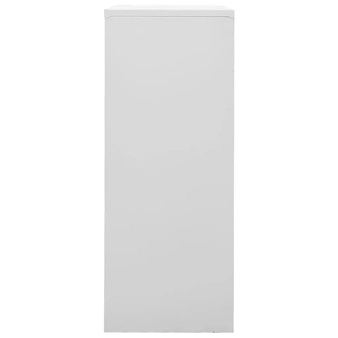 Lockable Metal File Cabinet With Doors And Drawers In White for Home Office Garage Storage Secure Steel Cabinet front view