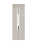 Premium Polished Nickel LED Wall Sconce With Flexible Up Down Mounting Creating A Chill 3000K Atmosphere To Level Up Any Bedroom Or Living Room Setup Tonight, showcasing modern design with clear glass and polished nickel.