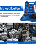 21 in1 Bearing Puller Set displayed in blue storage case for wide applications including automotive and agricultural machinery.