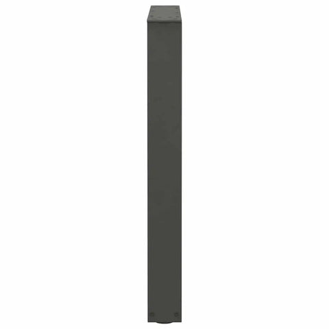 Side view of anthracite V-shaped leg from Adjustable Dining Table Legs Set Of 3 In Sturdy Steel With Levelers, powder coated for durability.