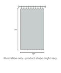 Diagram of Long Shower Curtain Liner 72 By 75 Inches Clear PEVA Waterproof With Six Magnets For Tall Showers No Odor Safe Non Toxic Material