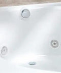 Heavy Duty Long Drain Kit With A Slick Bright Brass Finish For Any Standard Bathtub Premium Bathroom Replacement Hardware shown in bathtub.