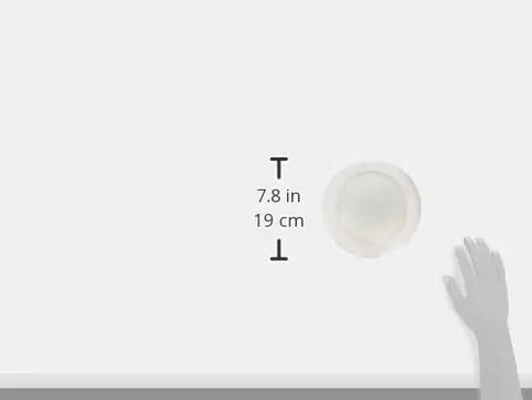 Heavy Duty Six Inch Surface Mount Acrylic Opal Led Ceiling Light Fixture Delivers Straight Fire Brightness With No Fuss Direct Wire Dimming In A Clean 3000k Warm White Finish Built Tough For Wet Spots displayed with a hand illustration for size reference.