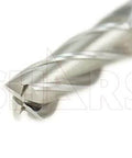 End mill, close-up: Shars 3/8 in HSS 4-flute center-cut