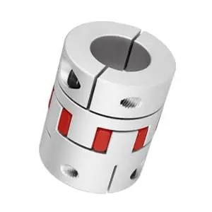 Aviation Aluminum Shaft Coupling With 12.7 To 19mm Bore 35mm Diameter And 50mm Length Plum Shaped Top Wire Clamp