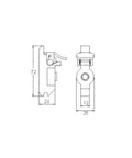 Diagram of 10 Pack E Track Threaded Fittings For E Track Cargo Tie Down System with measurements and dimensions shown.