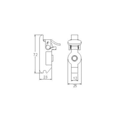 Diagram of 10 Pack E Track Threaded Fittings For E Track Cargo Tie Down System with measurements and dimensions shown.