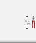 Electrical Pliers Crimper And Cutter With High Leverage Design And Non Slip Comfort Grip 8 Inch Red Hand Tool For Copper And Aluminum Wire