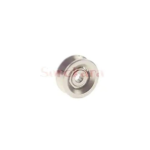 Precision Shielded V Groove Wheel Pulley With Sealed Miniature Ball Bearings Hella Smooth Linear Rail Glide, silver, compact size.