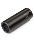 One Half Inch Drive Twenty One Millimeter Deep Six Point Impact Socket With Full Length Interior Well And Two Size Markings Laser And Stamped