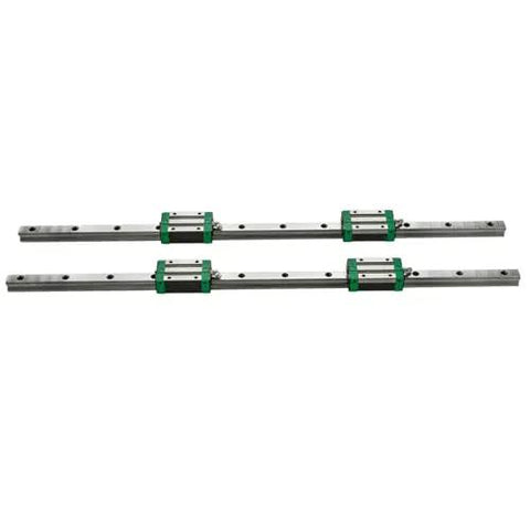 Two Piece Linear Rail Kit with Rails and HSR20 Bearing Blocks for DIY CNC Routers Lathes and Mills Linear Motion Slide System
