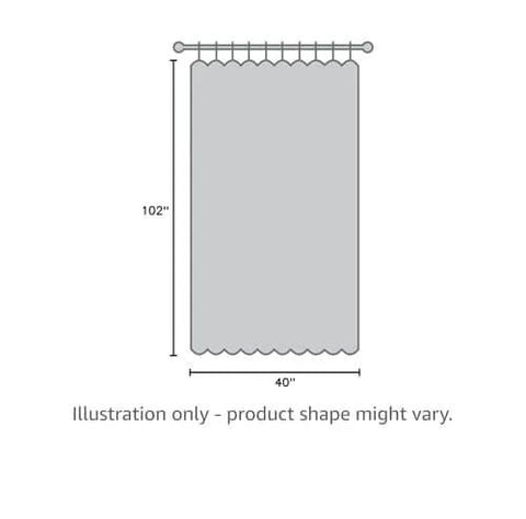 Diagram of 102 Inch Pinch Pleated Blackout Curtains Two Panels With Hooks for Track Sliding Doors No Fuss Easy Install for Patio and Sunroom 40x102 Natural Birch Energy Saving Thermal Insulation Keeps Rooms Cooler in Summer and Warmer in Winter dimensions.