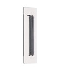 Modern Rectangular Flush Pull Handle In Flat Black Finish One And Three Quarters Inches Wide By Six Inches Long Sleek Minimalist Cabinet And Drawer Pull For Contemporary Kitchens And Bathrooms Durable Hardware With Hidden Mounting