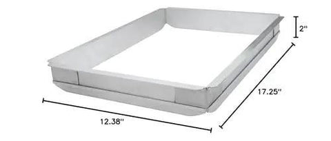 Half Size Aluminum Sheet Pan Extender With 2 Inch High Walls Flat Top Edges For Easy Grip Stackable Built To Last For Daily Commercial Use