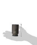 Pro Grade Three Quarter Inch Drive By 33mm Deep Socket Wrench shown in hand, measuring 3.7 inches, ideal for mechanics and DIY use.
