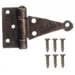 Bronze Finish Dollhouse T Hinges Set 1 12 Scale Metal Miniature Hardware With 24 Nails For Doll House Doors Cabinets And Chests For Realistic Vintage Look And Easy Assembly.