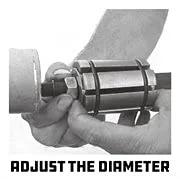 Powerbuilt tailpipe expander tool, alloy steel construction, adjusting a 1-1/8 to 1-3/4 inch exhaust pipe.