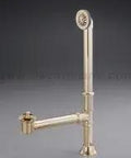Heavy Duty Solid Brass Lift And Turn Bathtub Drain Stopper In Antique Bronze Finish Compatible With Cast Iron Vintage Tubs featuring a sleek design.