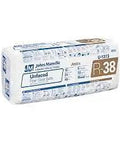 Top Shelf R38 Unfaced Attic Insulation 24 By 48 Inch Fiberglass Batt Bundle package with specifications and branding details.