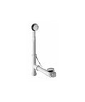 Rock Solid Cable Operated Bath Waste And Overflow Drain Featuring Brushed Nickel Trim Kit With Solid Brass Plumbing Fittings And Zero Hassle Pipe Setup For Top Shelf Bathroom Refits, white drain assembly.
