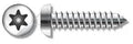 No. 8 X 1-1/2 Security Sheet Metal Tapping Screws with AB Button Head Torx Pin Drive, 304 Stainless Steel Self-Tapping