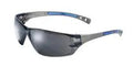 Top Shelf Wrap Around Safety Glasses With Cobalt Mirror Lenses And Wide Side Shields featuring cushioned temples for comfort.