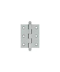 Solid Brass Cabinet Hinge Set With Ball Tips, 2.5 By 2 Inch Full Inset Hinge For Doors, Chrome Finish, Pair Of 10 Hinges.