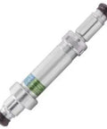 Heavy Duty Steel EMT Expansion Joint With Internal Grounding For One Inch Conduit Runs, designed to prevent pipe buckling, shown in silver.