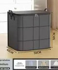 Roomy Large Capacity Moving Storage Bag With Smooth Clip Zipper And Foldable Build Heavy Duty Canvas Tote, 50x40x50cm.