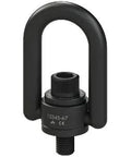 Heavy Duty Hoist Ring 5/8-11 ADB Safe Rigging Hardware Corrosion-Resistant Finish, single unit with threaded stud, installed view.
