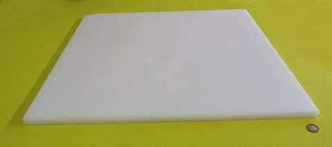 Durable White UHMW Plastic Sheet 5/8 Inch Thick 24 By 24 Inches Built To Last Self Lubricating With Low Friction, Chemical And Wear Resistant