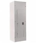 Rugged 200 Amp 42 Circuit 3 Phase 4 Wire Main Breaker Load Center Panel With Copper Bus NEMA 1 Indoor Enclosure side view.