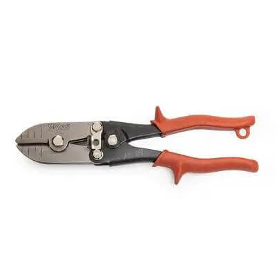 5 Blade 1-1/4 Inch HVAC Crimper With Male Fitting End Non Cushioned Grips Ergonomic Premium Hand Tool for Ductwork and Wiring